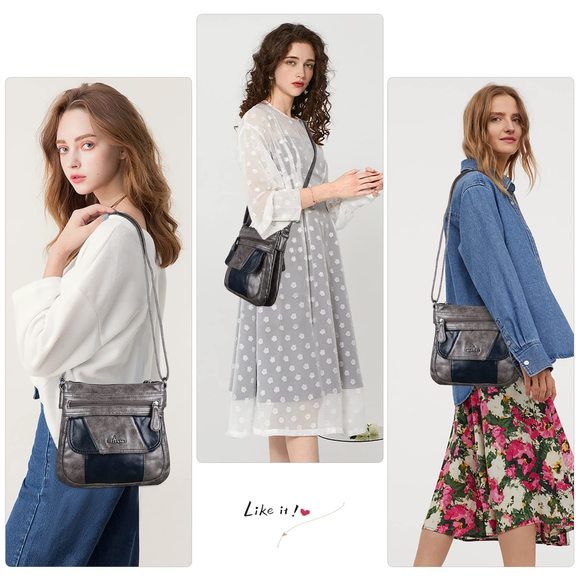 Angelkiss Small Crossbody Bag Leather Shoulder Purse Hobo :> - Picture 7 of 7